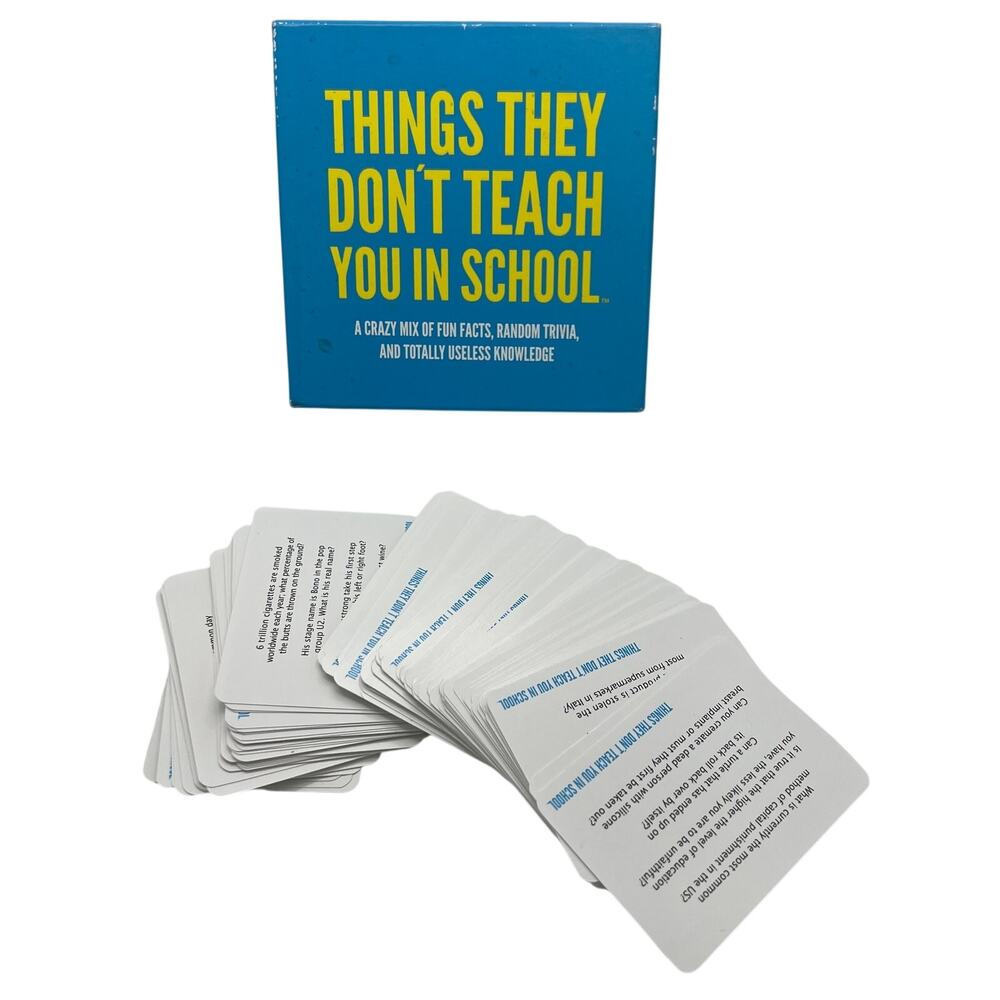 Hygge Games Things They Don't Teach You in School Party Trivia Game Night Cards